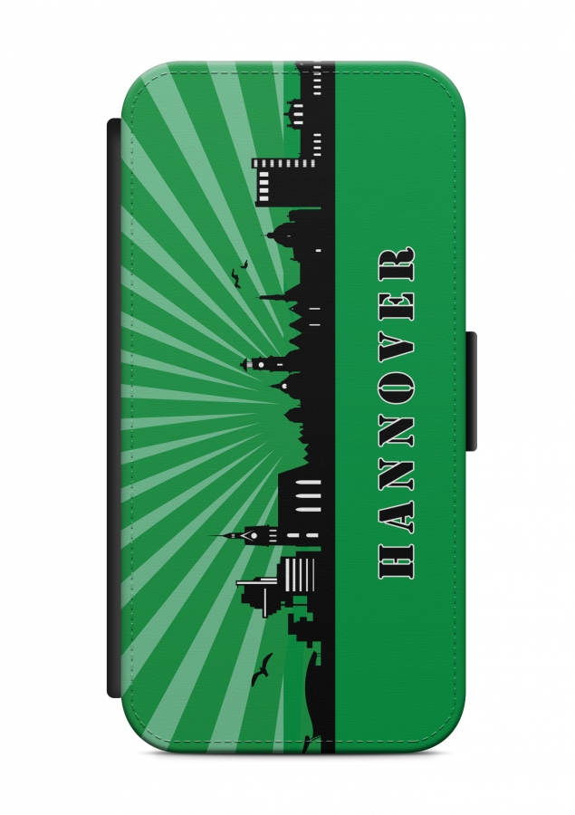 Samsung Galaxy Hannover Skyline Flip Tasche Hülle Case Cover Schutz Handyhülle