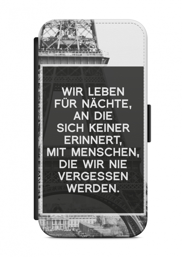 HTC ONE PARIS EIFELTURM Flipcase Tasche Flip Hülle Case Cover Spruch