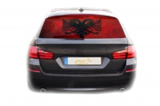 Auto KFZ Heckscheibe Fenster Aufkleber Sticker Albanien Fahne 2