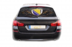 Auto KFZ Heckscheibe Fenster Aufkleber Sticker Bosnien Fahne 1