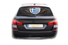 Auto KFZ Heckscheibe Fenster Aufkleber Sticker Griechenland Fahne 1