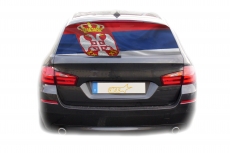 Auto KFZ Heckscheibe Fenster Aufkleber Sticker Serbien Fahne 2