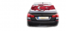 Auto KFZ Heckscheibe Fenster Aufkleber Sticker Türkiye Türkei Fahne 1