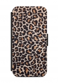 Sony Xperia Leopard Fell imitat Flipcase Tasche Flip Hülle Case Cover Schutz Handy