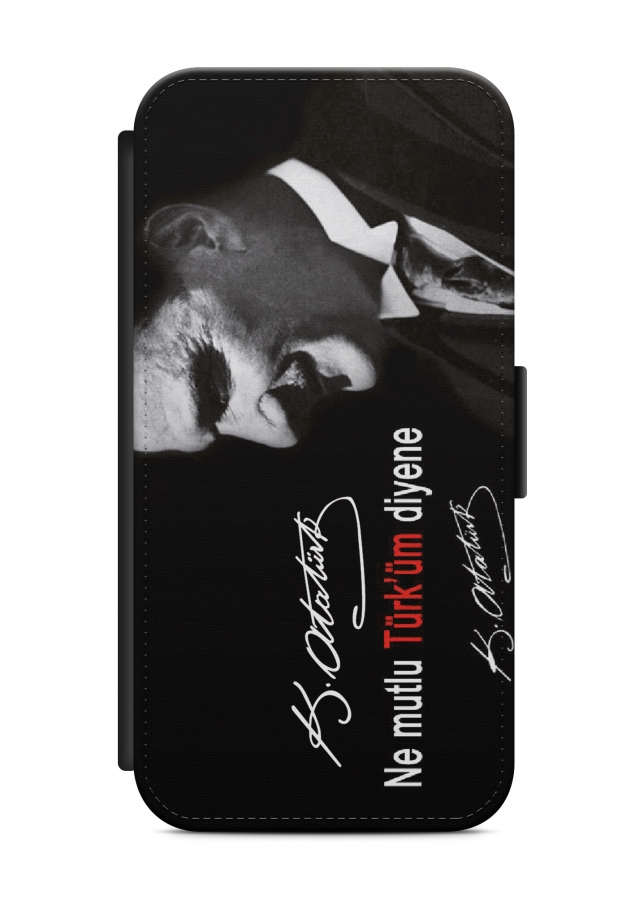 Samsung Galaxy Atatürk Türkiye V1 Flip Tasche Hülle Case Cover Schutz Handyhülle