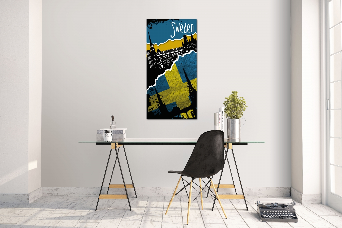Wandtattoo Wandsticker Aufkleber Sweden Grösse: 60 x 120 cm