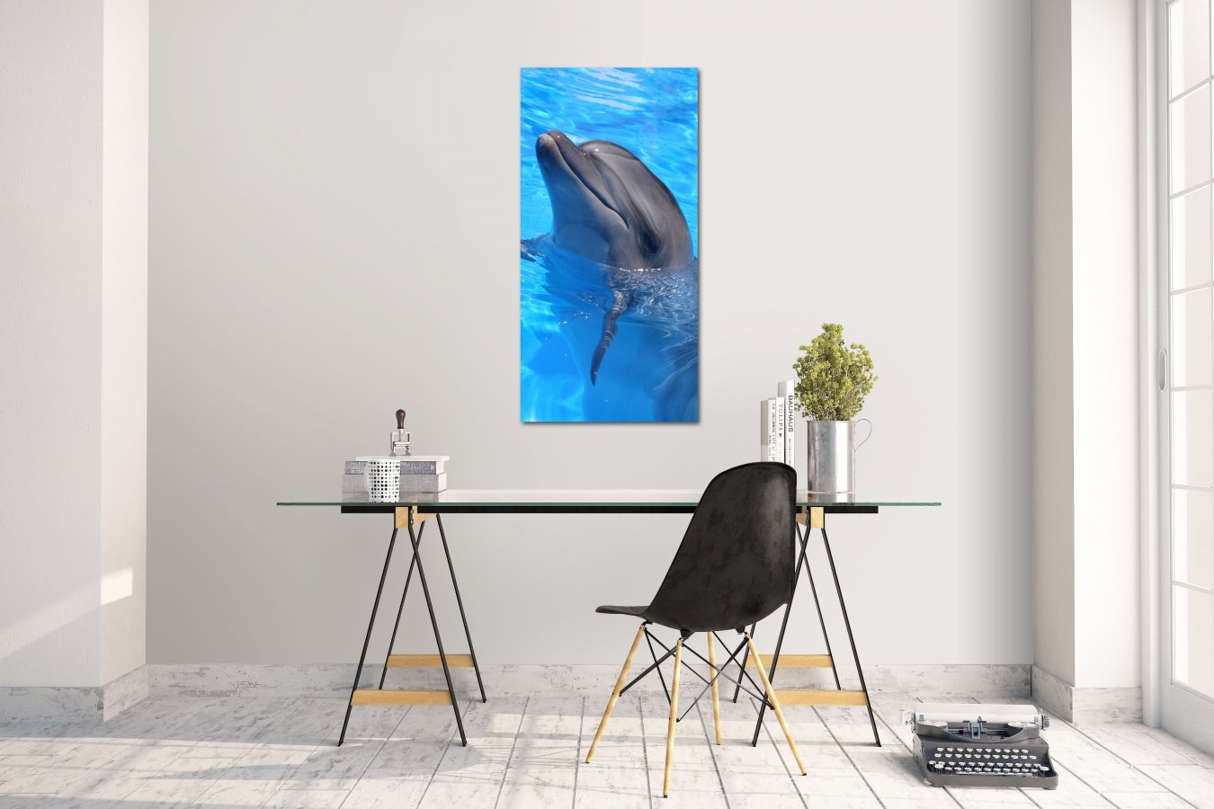 Wandtattoo Wandsticker Aufkleber Delfin Grösse: 60 x 120 cm