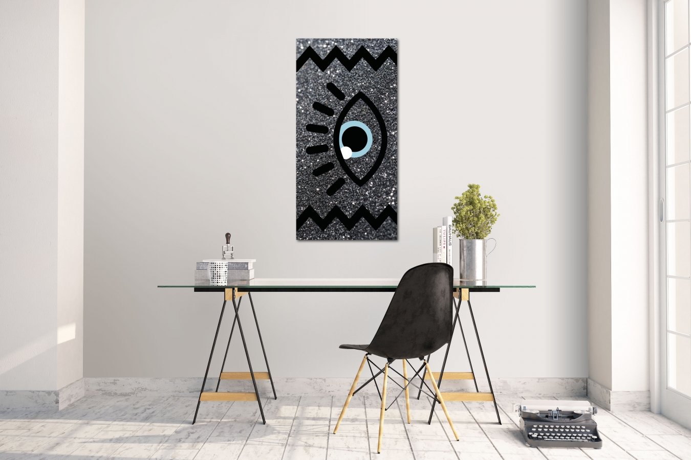 Wandtattoo Wandsticker Aufkleber Evil Eye Grösse: 60 x 120 cm