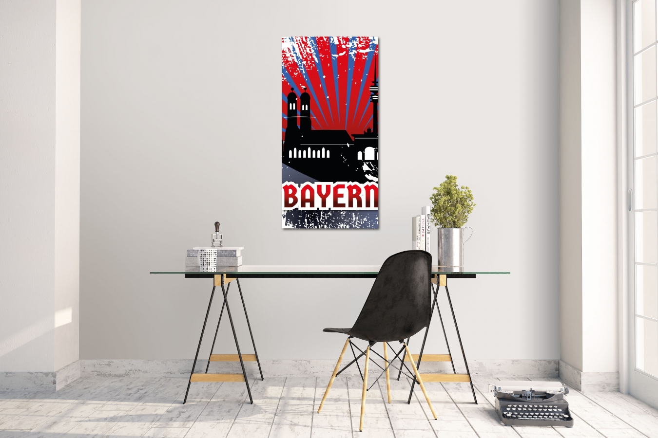 Wandtattoo Wandsticker Aufkleber Stadt City Bayern Grösse: 60 x 120 cm