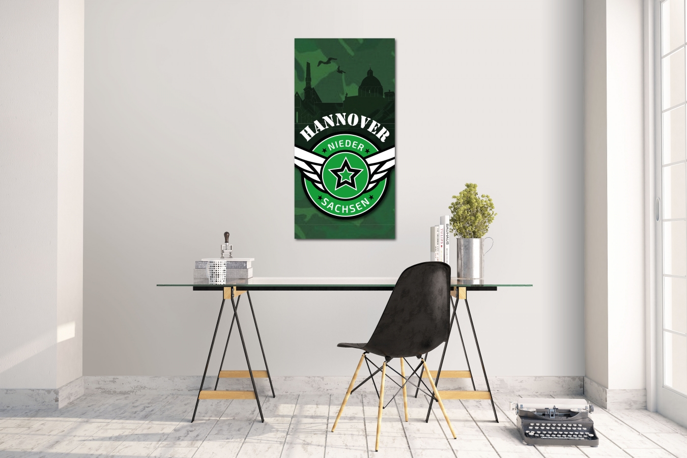 Wandtattoo Wandsticker Aufkleber Stadt City Hannover Grösse: 60 x 120 cm