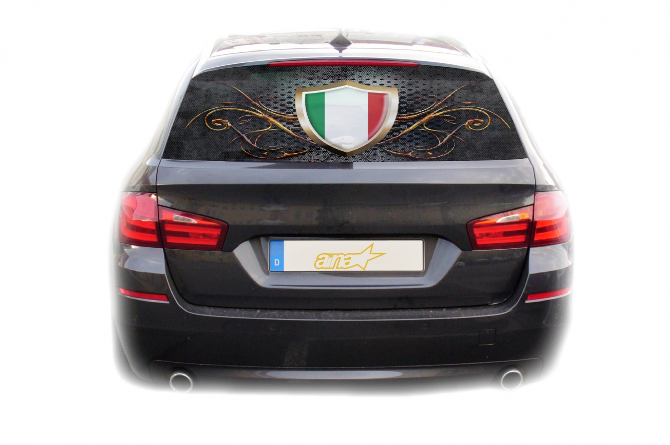 Auto KFZ Heckscheibe Fenster Aufkleber Sticker Italien Fahne 1