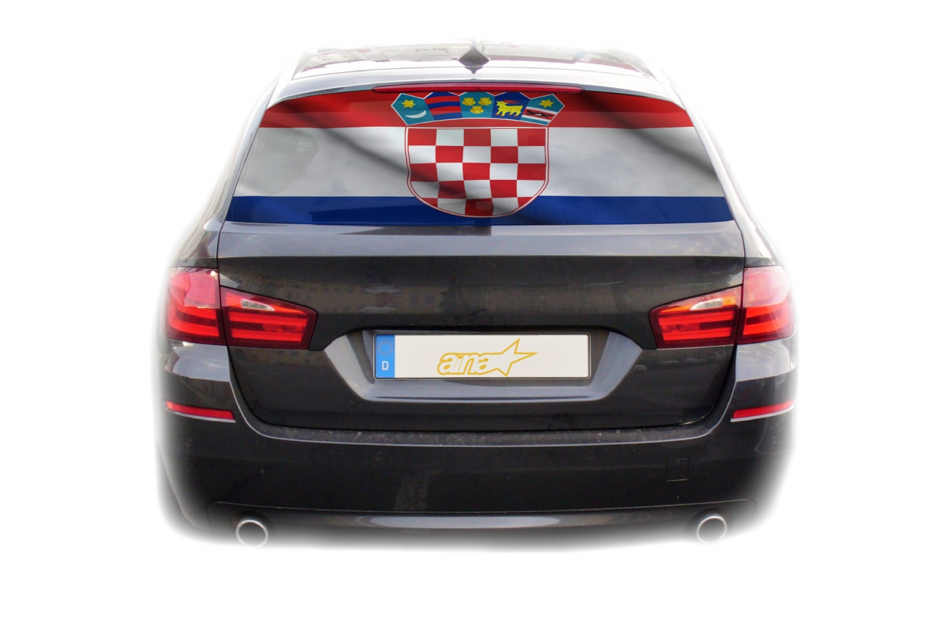 Auto KFZ Heckscheibe Fenster Aufkleber Sticker Kroatien Fahne 2