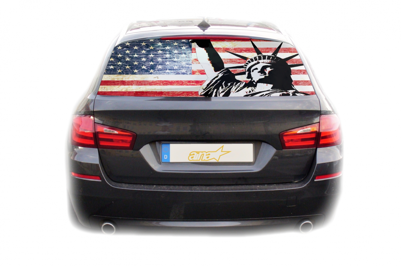 Auto KFZ Heckscheibe Fenster Aufkleber Sticker USA Amerika Fahne 2