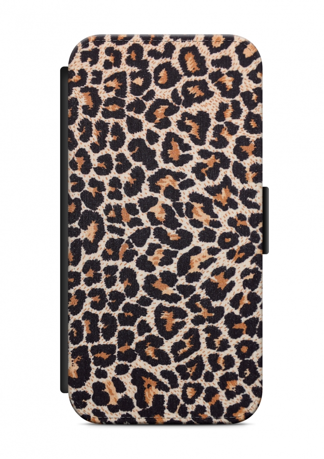 Sony Xperia Leopard Fell imitat Flipcase Tasche Flip Hülle Case Cover Schutz Handy