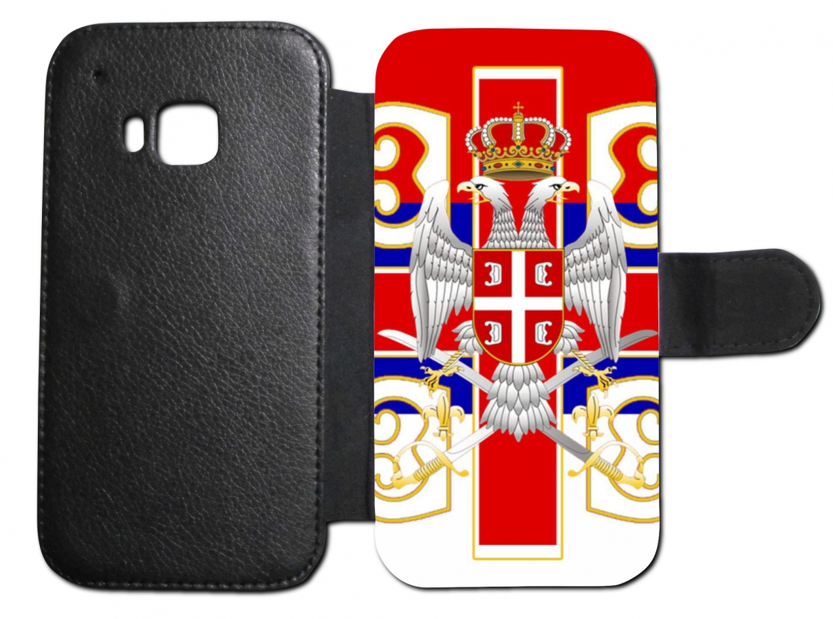 HTC ONE Serbien Srbija 4 Flipcase Tasche Flip Hülle Case Cover Schutz Handy