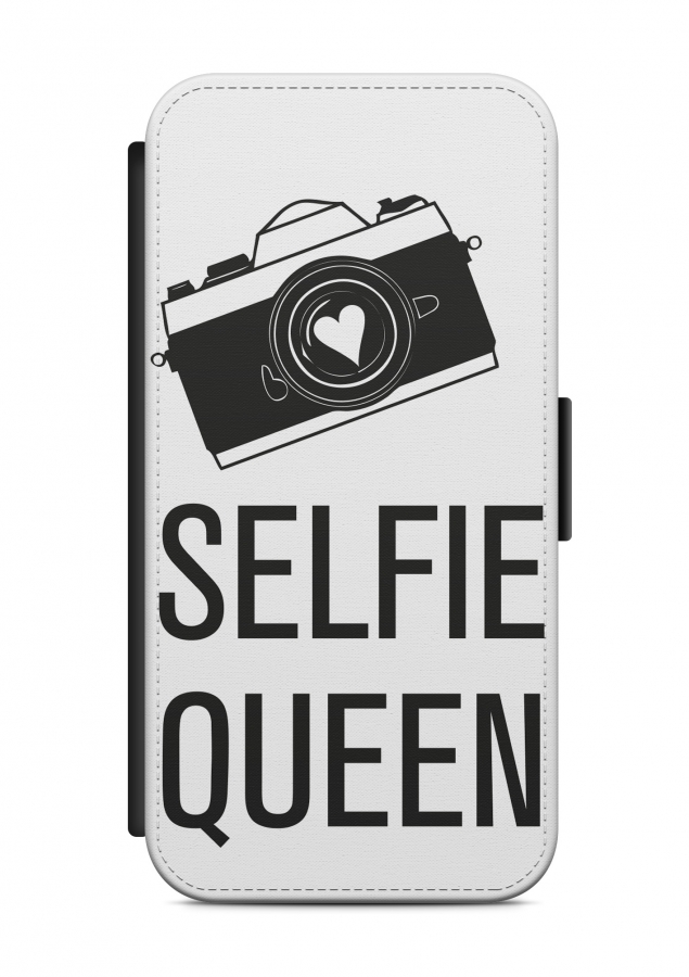Sony Xperia SELFIE QUEEN Flipcase Tasche Flip Hülle Case Cover Spruch Zitat