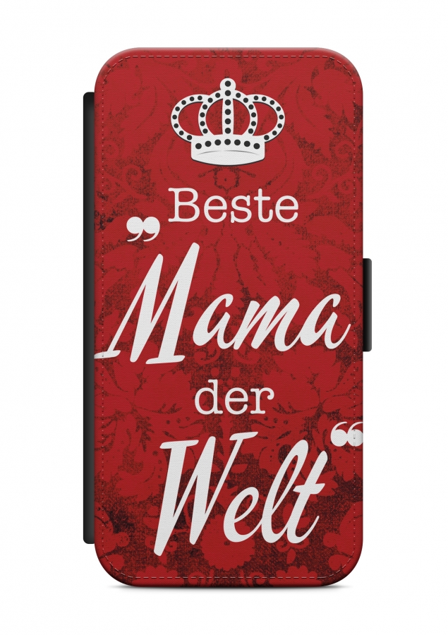 Sony Xperia BESTE MAMA DER WELT Flipcase Tasche Hülle Case Cover Spruch Zitat