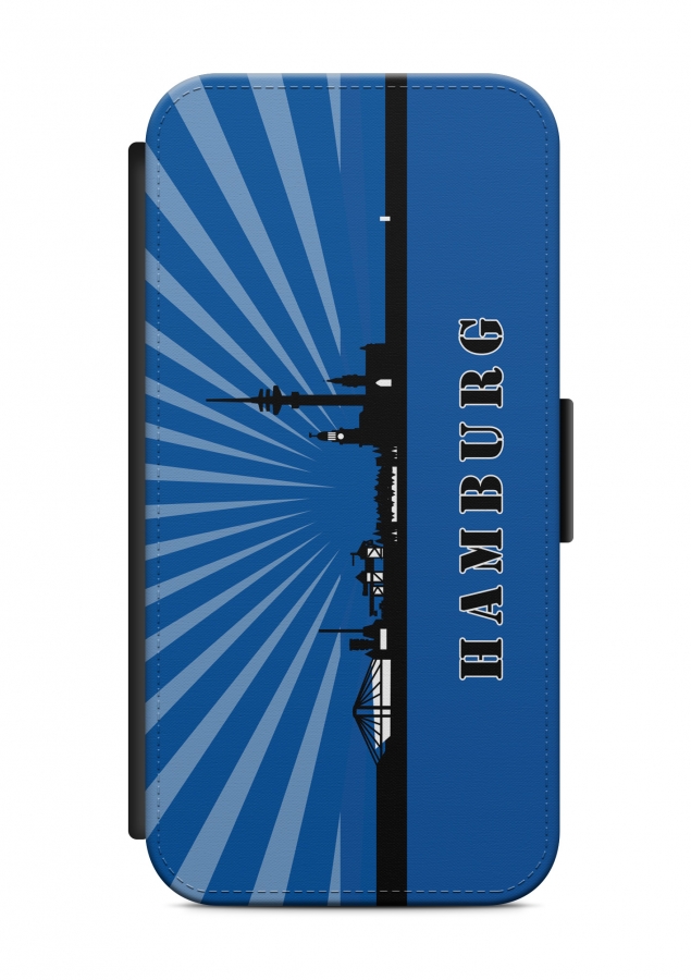 Samsung Galaxy Hamburg Skyline Flip Tasche Hülle Case Cover Schutz Handyhülle