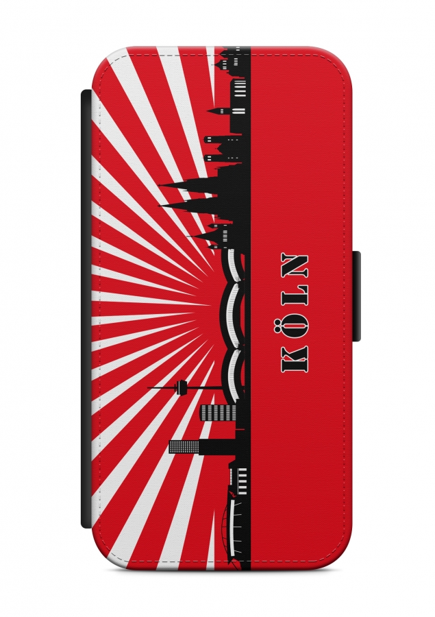 iPhone Köln Skyline Flip Tasche Hülle Case Cover Schutz Handyhülle