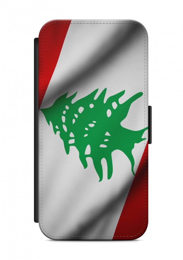 iPhone Libanon Fahne 2 Flip Tasche Hülle Case Cover Schutz Handyhülle