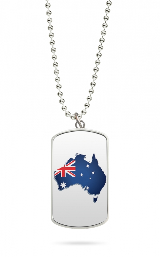 Kette Dog Tag Anhänger Australien Sydney 3 