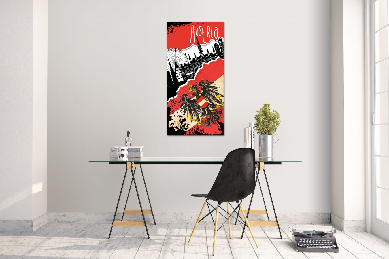 Wandtattoo Wandsticker Aufkleber Austria Grösse: 60 x 120 cm