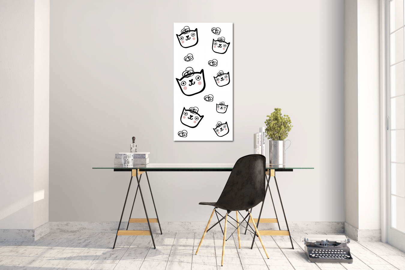 Wandtattoo Wandsticker Aufkleber Cats Grösse: 60 x 120 cm