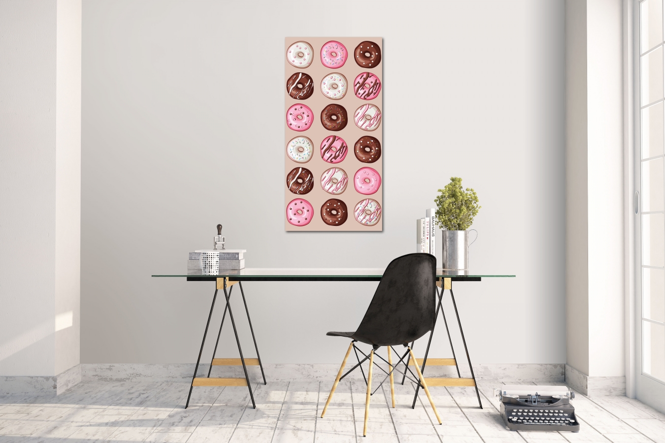 Wandtattoo Wandsticker Aufkleber Donut Grösse: 60 x 120 cm