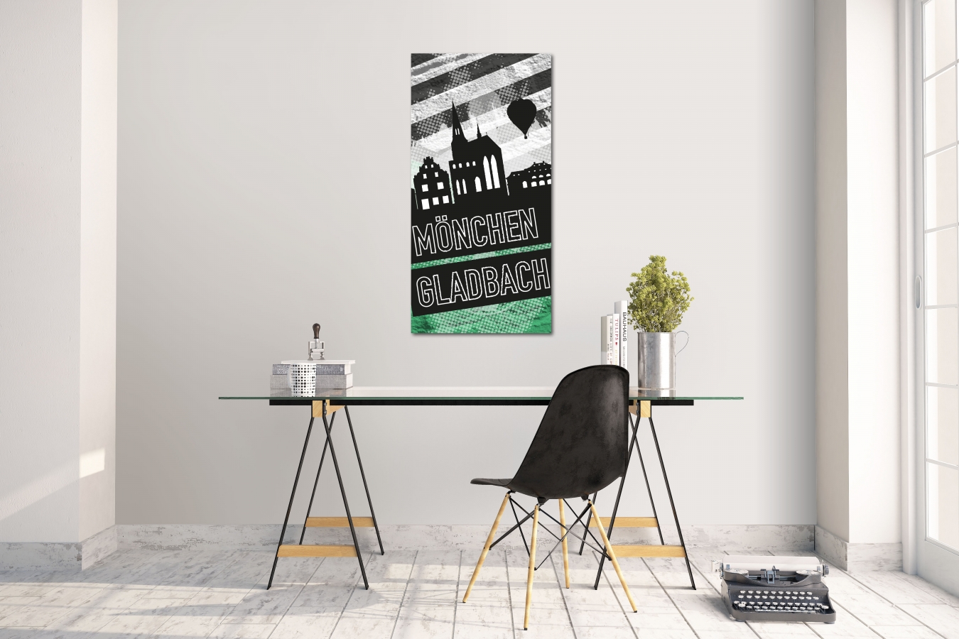 Wandtattoo Wandsticker Aufkleber Stadt City Mönchengladbach Grösse: 60 x 120 cm